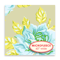 Hello Roses - dove - 60" MICROFLEECE