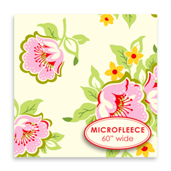 Church Flowers - pink - 60" MICROFLEECE