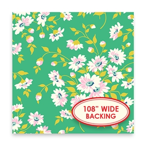 Daydream - teal 108" WIDE BACKING