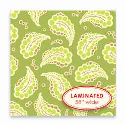 Dotted Paisley - green - 58" LAMINATE