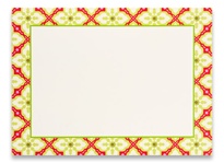 Photo Cards, Message - Tiled Poinsettia