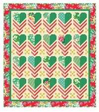Hello LOVE Quilt Kit True Kisses Swoon Flame